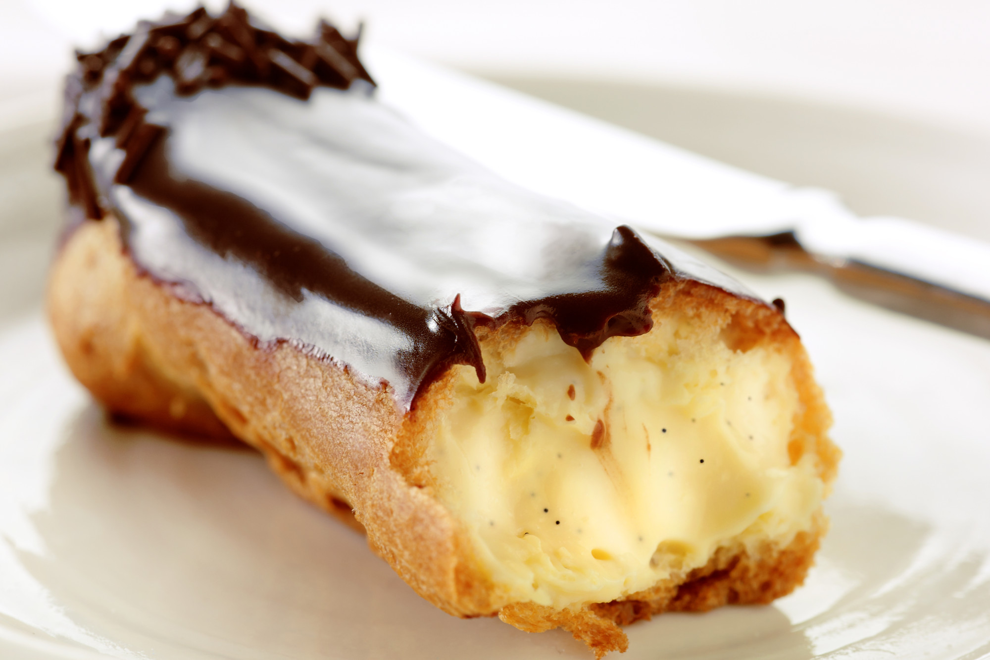 Éclairs gevuld met banketbakkersroom